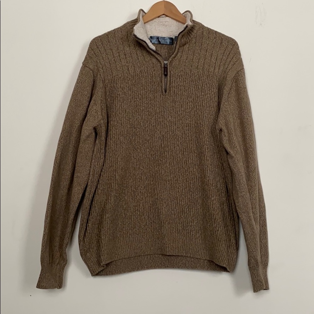 Oscar De La Renta Sherpa Collared Sweater XL